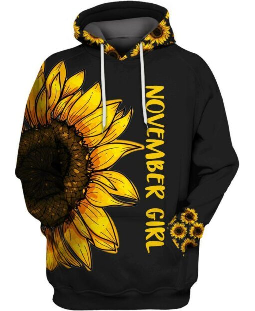 Be A Sunflower - November Hippie Girl Hoodie Collection - artsywoodsy