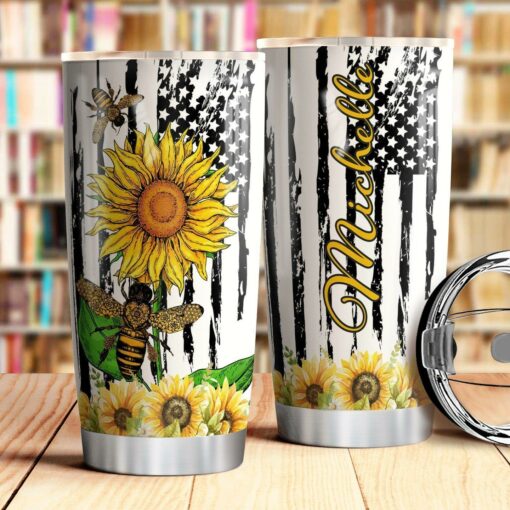 Bee Hippie Personalized HTR0810023 Stainless Steel Tumbler