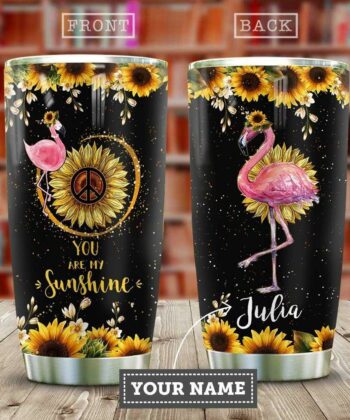 Flamingo Hippie Personalized KD2 HAL0110016 Stainless Steel Tumbler