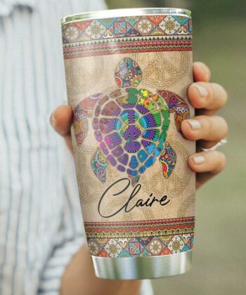 Hippie Turtle Personalized THA2210047 Stainless Steel Tumbler