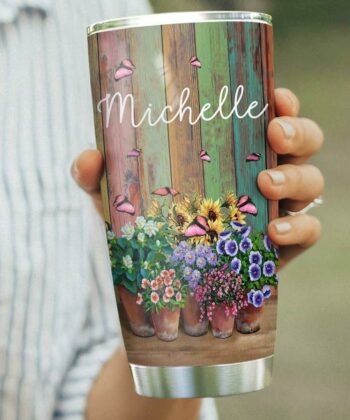 Hippie Flower Butterfly Personalized HTQ0611006 Stainless Steel Tumbler