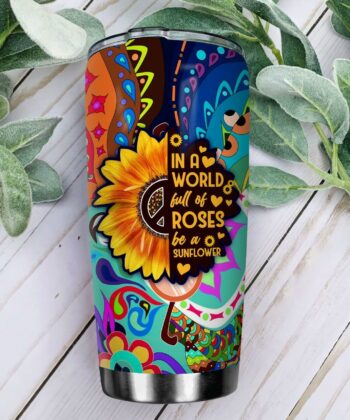 Sunflower Hippie Personalized KD2 ZZL1811016 Stainless Steel Tumbler