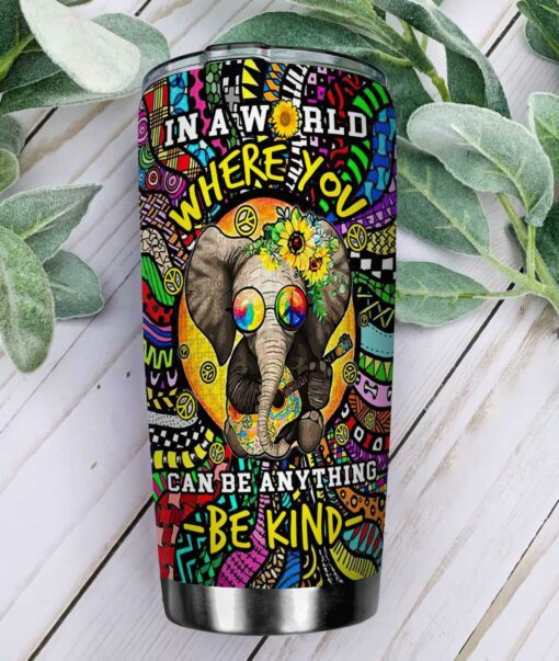 Hippie Elephant Doodle Personalized KD2 HAL1811010 Stainless Steel Tumbler