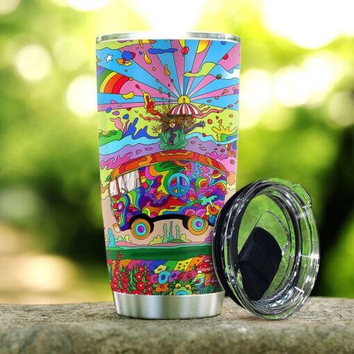 Hippie Rock And Roll Doodle KD2 ZZL2311007 Stainless Steel Tumbler