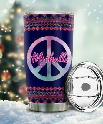 Hippie Flower Peace Tumbler Personalized KD2 BGX2511003 Stainless Steel Tumbler