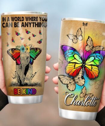 Elephant Butterfly LGBT Personalized TAS3011011 Stainless Steel Tumbler