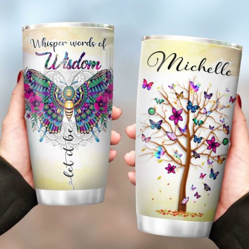 Butterfly Hippie Personalized HTR0412016 Stainless Steel Tumbler