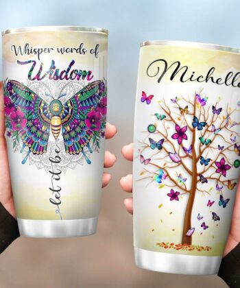 Butterfly Hippie Personalized HTR0412016 Stainless Steel Tumbler