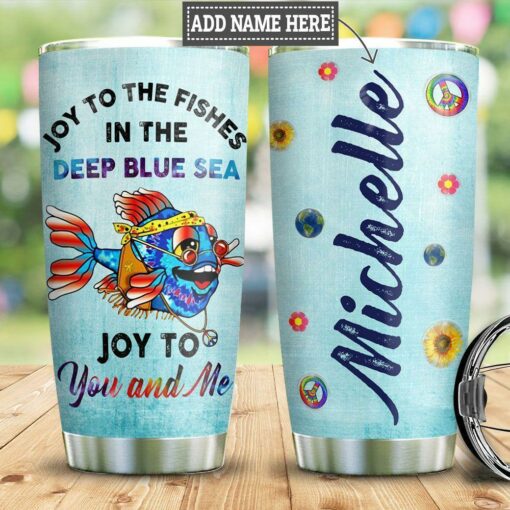 Fish Hippie Personalized HTR0412017 Stainless Steel Tumbler