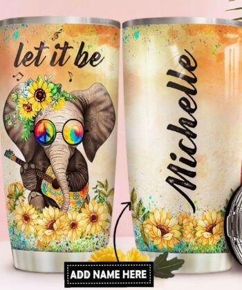 Elephant Hippie Personalized DNR0812002 Stainless Steel Tumbler