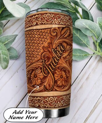 Wooden Style Hippie Van Personalized KD2 HAL1512008 Stainless Steel Tumbler