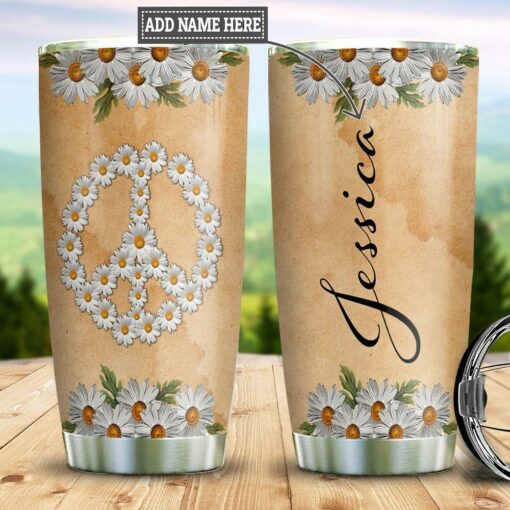 Personalized Daisy Hippie Peace TTZ1712002 Stainless Steel Tumbler
