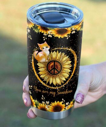 Cat Hippie Personalized KD2 HAL2412002 Stainless Steel Tumbler