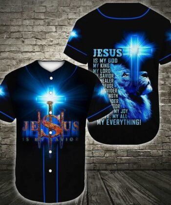Jesus Is My Savior Baseball Shirt For Christians - artsywoodsy
