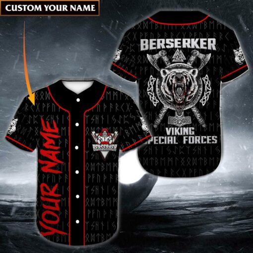 Custom Berserker Viking Special Forces Baseball Shirt - artsywoodsy