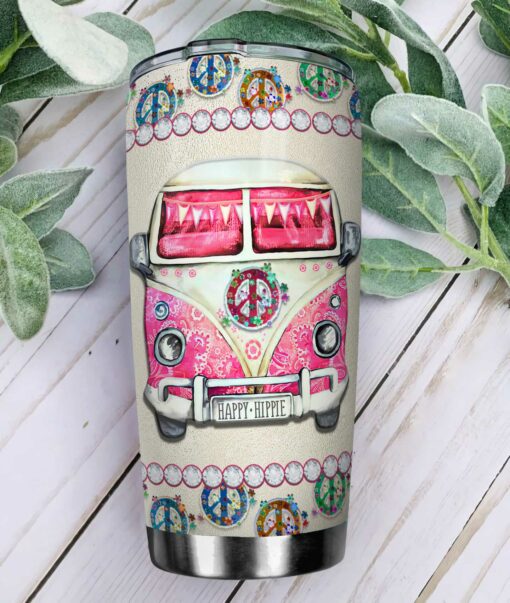 Jewelry Style Pink Hippie Van Personalized KD2 HALZ0704002Z Stainless Steel Tumbler