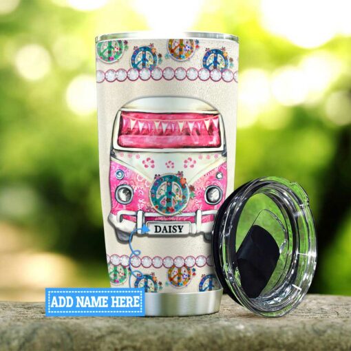 Jewelry Style Pink Hippie Van Personalized KD2 HALZ0704002Z Stainless Steel Tumbler