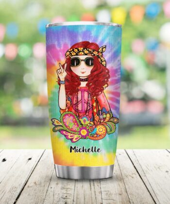 Old Lady Hippie A1T1 MDQZ1204001Z 64Custom Stainless Steel Tumbler