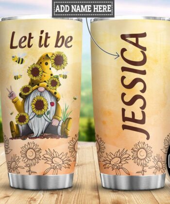 Personalized Hippie Sunflower Gnome HLAB1204002Z Stainless Steel Tumbler