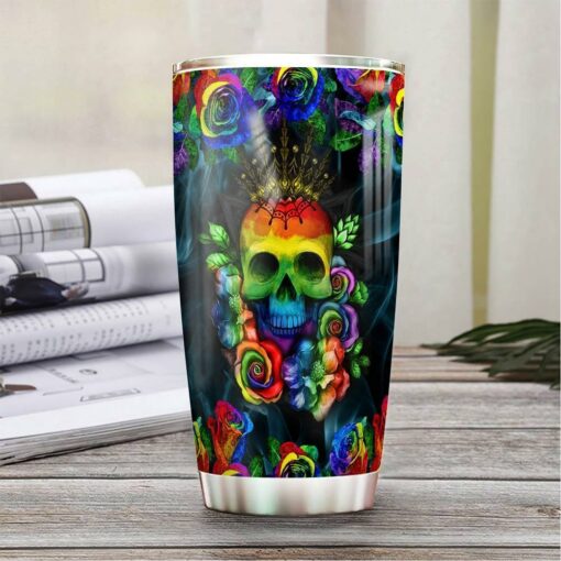 LGBT Skull Personalized AARZ1204001Z Stainless Steel Tumbler