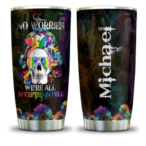 Skull We Are All Accepted In Hell LGBT Personalized ABLZ2905006Z Stainless Steel Tumbler