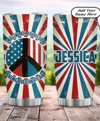 Personalized Hippie Imagine ACAA0106007Z Stainless Steel Tumbler