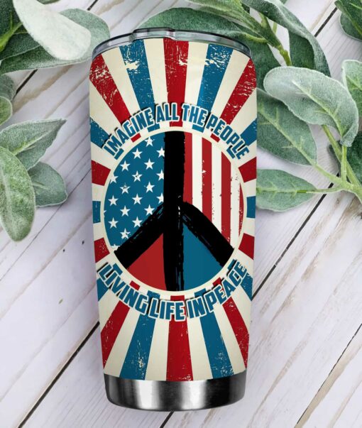 Personalized Hippie Imagine ACAA0106007Z Stainless Steel Tumbler