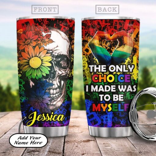 Personalized Skull LGBT ACAA0406001Z Stainless Steel Tumbler