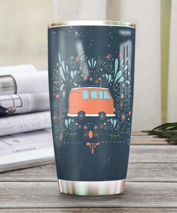 Hippie Time Life With No Regrets Gift For Hippie Girl Friend Mother Hippie Van ADGB0107004Z Stainless Steel Tumbler