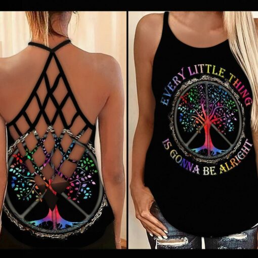 Every Little Thing Is Gonna Be Alright - Hippie Cross Tank Top