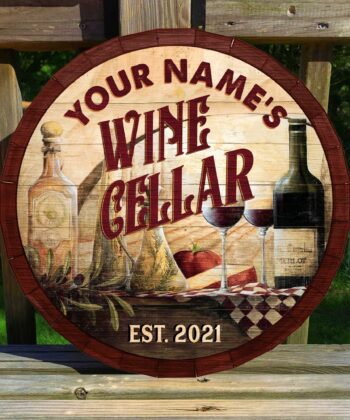 Custom Wine Cellar Printed Wood Sign For Wine Enthusiasts, Wine Collectors, Sommeliers, Home Decor, Vineyard Decor - artsywoodsy
