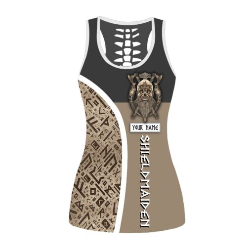 Custom Victory Or Valhalla Tank Top & Leggings For Valkyrie, Viking Lovers - artsywoodsy
