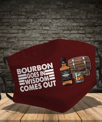 Bourbon Goes In Face Mask For Bourbon Lovers, Sommeliers, Whiskey Enthusiasts