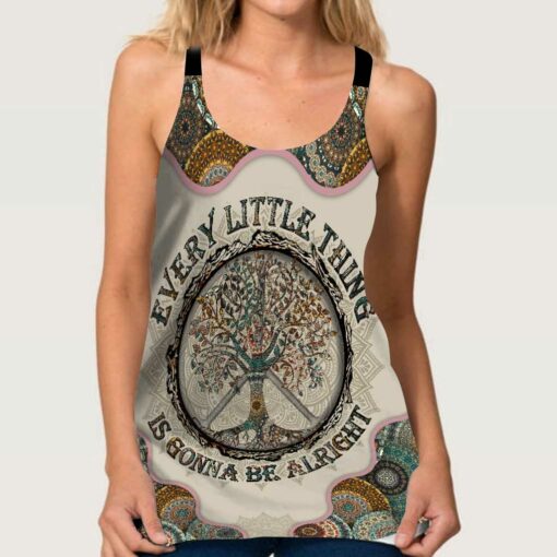 Every Little Thing Is Gonna Be Alright - Hippie Cross Tank Top