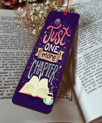 Bookaholic Typography Wooden Bookmark For Book Lovers - artsywoodsy