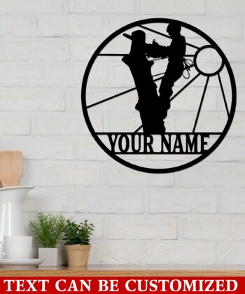 Custom Arborist Last Name Cut Metal Sign For Arborist, Happy Father's Day, Gift For Dad, Gift For Papa, Home Decor - artsywoodsy