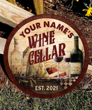Custom Wine Cellar Printed Wood Sign For Wine Enthusiasts, Wine Collectors, Sommeliers, Home Decor, Vineyard Decor - artsywoodsy