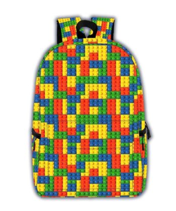 Gearhumans 3D Lego Lego Fabric Custom Backpack