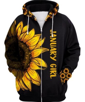 Be A Sunflower - January Hippie Girl Hoodie Collection - artsywoodsy