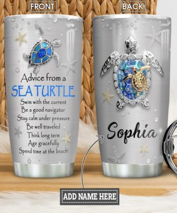 Turtle Love Beach Limited Custom Special – Stainless Steel Tumbler 4