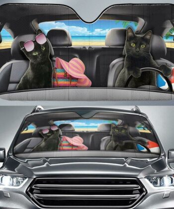 Black Cats Limited Edition Auto Sun Shades - artsywoodsy