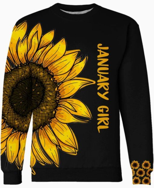 Be A Sunflower - January Hippie Girl Hoodie Collection - artsywoodsy