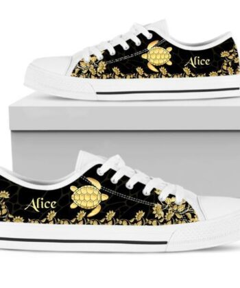 Sunflower Turtle - Personalized Low Top Shoes - CC0721HN