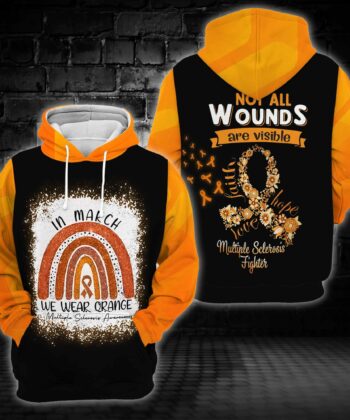 Multiple Sclerosis 3D Hoodie For Multiple Sclerosis Fighters - artsywoodsy