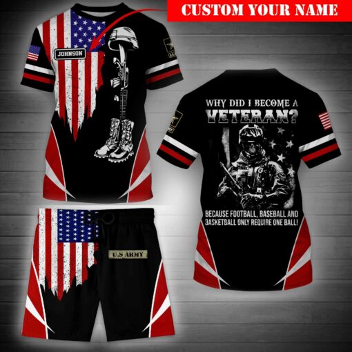 3D Tshirt & Shorts, Hoodie, Bomber - Army Why Did I Become A Veteran? Custom Your Name - artsywoodsy