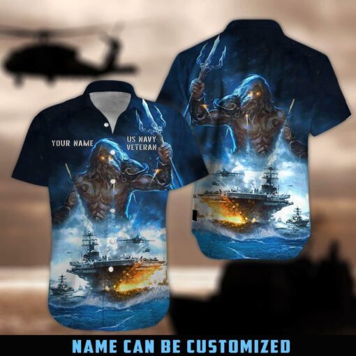 Custom United States Navy Veteran All Over Printed Men Shirt For US Navy Veterans, Perfect Gift For Father's Day - artsywoodsy