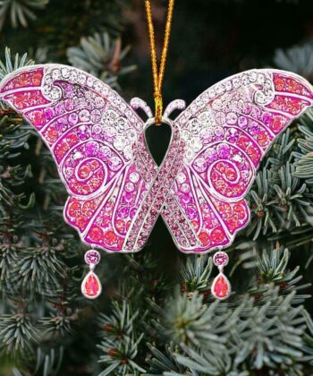 Breast Cancer Ornament, Christmas Ornament, Christmas Decoration - artsywoodsy
