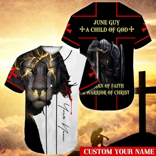 Custom Warrior Of Christ Baseball Shirt For Christians - artsywoodsy