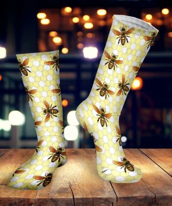 Beekeeping Long socks, Christmas Gift, Beekeeper Gift - artsywoodsy