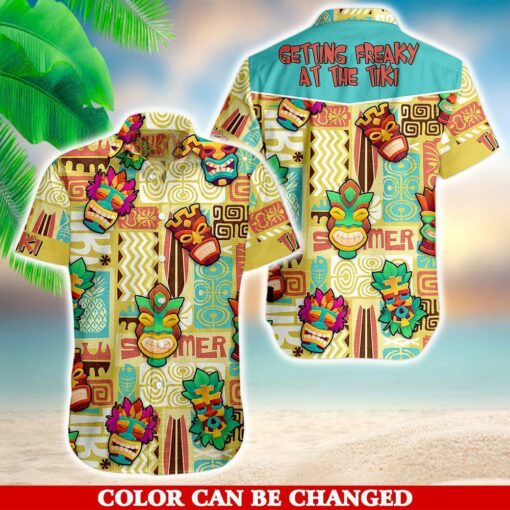 Custom Tiki Pattern Hawaiian Shirt For Tiki Hut Tiki Bar Lovers Owners - artsywoodsy